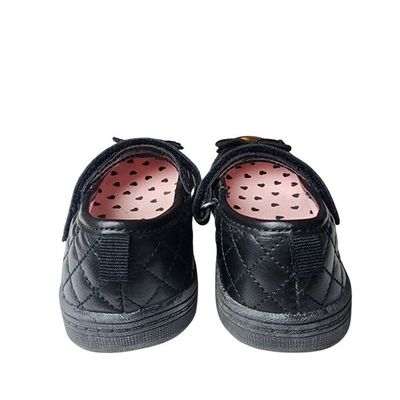Carter's Black Quilted Patent Mary Janes Dress Shoes Little Girls 11 - Picture 5 of 10
